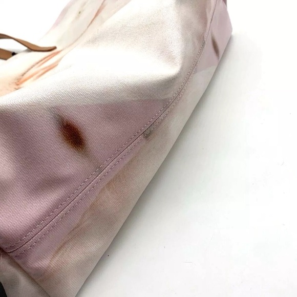 Mansur Gavriel Flamingo Photo Print Cotton Beach Tote - Picture 4 of 5